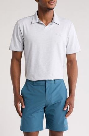 Travis Mathew Late At Night Stretch Knit Polo in Heather Light Grey at Nordstrom Rack, Size Xx-Large