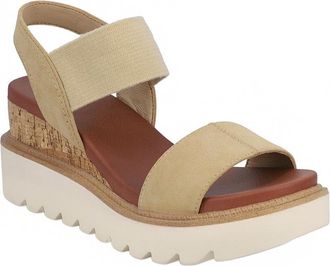 Mia Womens Olany Wedge Sandals In Natural