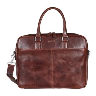 Howard London Carter Laptop Bag - Heren - Laptoptassen - Bruin - ONE Size - Leer - Tassen