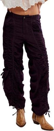 Free People Scorpio Ruched Pants in Black Coffee at Nordstrom Rack, Size Large