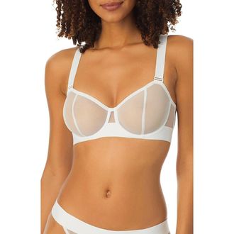 DKNY Sheers Strapless Underwire Bra in Dark White at Nordstrom, Size 32Dd