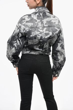 Dsquared2 Denim Jacket with Camouflage Pattern Dsquared2