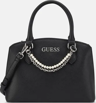Guess Jeanine Faux-Pearl Charm Satchel