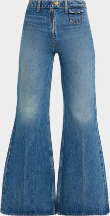Ulla Johnson Odelia High-Rise Flare Jeans