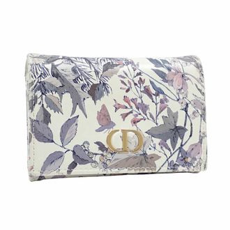 Dior Multi-Color White Leather Wallet (Bi-Fold) (Pre-Owned)