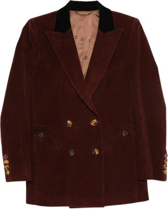 Blazé Milano Giacca doppiopetto a coste - Marrone