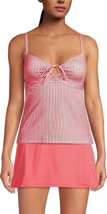 Lands End Lifting Tankini in Wood Lily Mini Stripe at Nordstrom, Size 2
