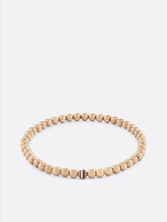 Tommy Hilfiger Pulsera de cuentas chapadas en oro rosa