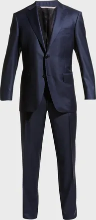 Canali Men & apos;s Solid Wool Two-Piece Suit