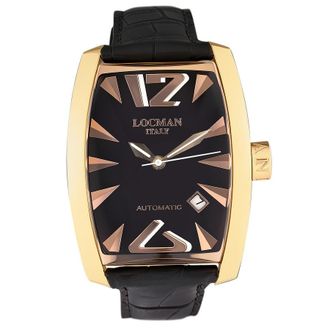 Locman Pre-owned Locman Panorama Automatic Black Dial Mens Watch 152