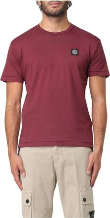 Stone Island Hombre, Camisetas, Rojo, Talla: L