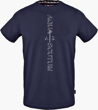 Aquascutum Mens Crew Neck Short Sleeve Jersey T-Shirt - Navy - Size: 2X large