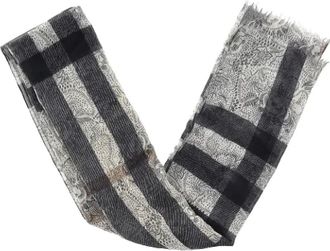 Burberry Pre-owned Scarves, female, Black, Size: ONE SIZE Pre-owned Silk scarves