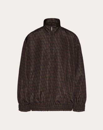 Valentino GIACCA IN FAILLE DI SETA CON STAMPA TOILE ICONOGRAPHE ALL OVER Uomo EBANO/NERO 46