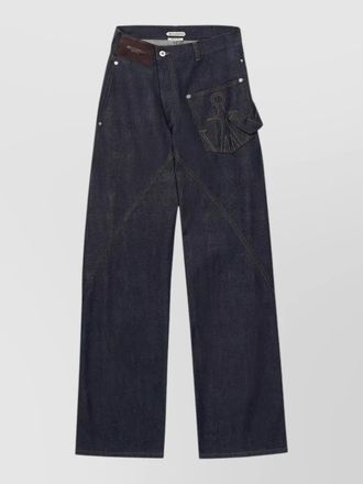 J.W.Anderson twisted denim wide leg jeans belt loops