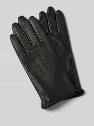 Roeckl Handschuhe aus haarschaf Nappaleder mit Label-Detail Modell TALLIN TOUCH in Black, Gr&ouml;&szlig;e 6