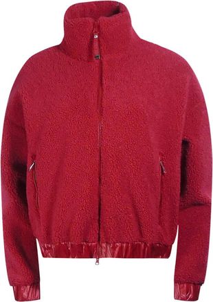 Parajumpers Womens Parajumpers Zip Up Fleece Red Oversized Sweatshirt - Size: 10/8