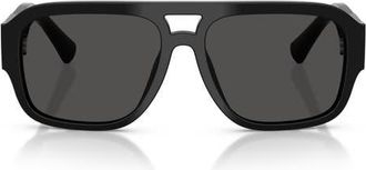 Dolce & Gabbana 58mm Pilot Sunglasses in Black /Dark Grey at Nordstrom