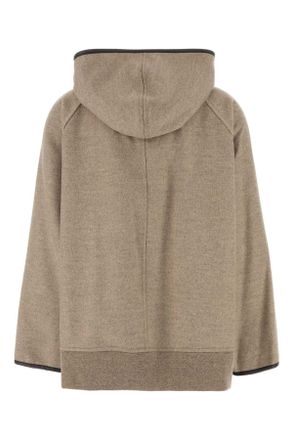 Bottega Veneta 834986v3oo0 2783 Sandshellmelange Exterior: Wool Cashmere Giubbini Jacket
