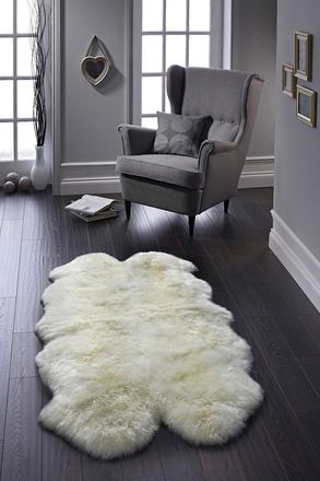 Origin Store Genuine Sheepskin Quad Rug in Natural | Size: 105 cm x 160 cm