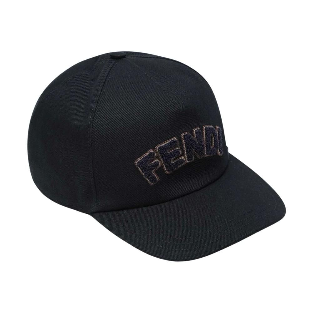 Fendi Caps, male, Blue, Size: ONE SIZE Blue Visor Hat from