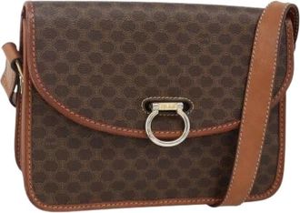 Celine Pre-owned Cross Body Bags, female, Brown, Size: ONE SIZE Pre-owned Vintage Macadam PVC Shoulder Bag