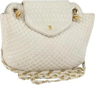 Bally Pre-owned Shoulder Bags, female, White, Size: ONE SIZE Pre-owned Leather Shoulder Bag