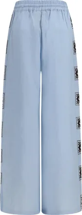 Alemais Womens Grace Pants Pale Blue Linen Trousers