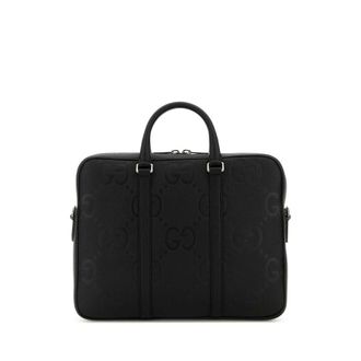 Gucci Black Leather Briefcase