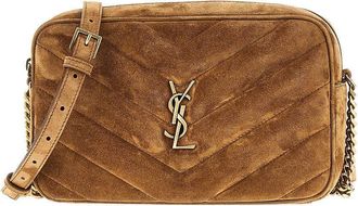 Saint Laurent Loulou matelass&eacute; suede leather camera bag Woman One Size