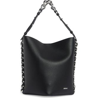 DKNY Riona Bucket Bag in Black/Silver at Nordstrom Rack