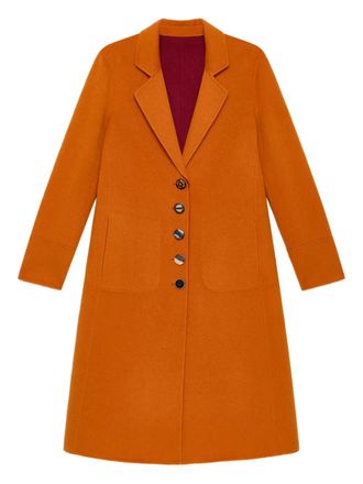 Maliparmi button-detailed coat - women - Viscose - 42 - Orange
