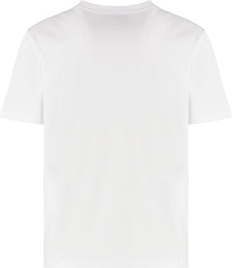 Tory Burch Womens Cotton Crew-Neck T-Shirt White T-Shirts & Jerseys