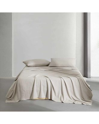 Calvin Klein Melange Flannel Cotton Sheet Set