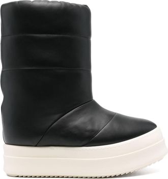 Rick Owens Mega Bumper Lunar boots - men - Calf Leather/Calf Leather/Rubber/Fabric - 41 - Black