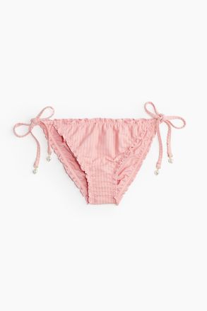 H&M Tie-Tanga Bikinihose - Hellrosa