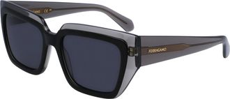 Ferragamo Grey Butterfly Ladies Sunglasses SF2002S 024 55