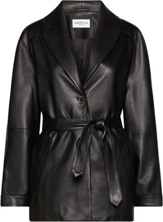 Marella Leather Jassen - Dames - Leren en Su&egrave;de Jassen - Zwart - XS - Jassen