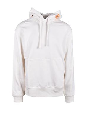 Diesel White Graphic Cotton Sweatshirt