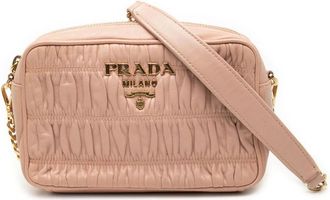 Prada Pre-owned Cross Body Bags, female, Brown, Size: ONE SIZE Pre-owned Leather Crossbody Bag
