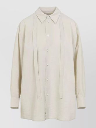 Christophe Lemaire silk long tie shirt