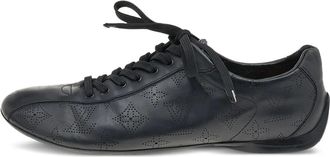 Louis Vuitton monogram perforated leather sneakers - Black