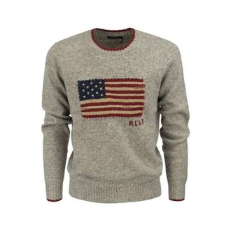 Ralph Lauren Trui (Amerikaanse vlag) - Heren - Truien - Grijs - Maat: 2XL