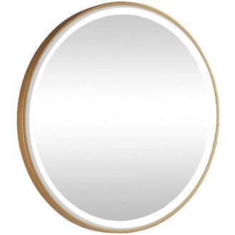 Vente-Unique Vente-unique - Specchio per bagno luminoso tondo con led D80 cm Dorato - numea