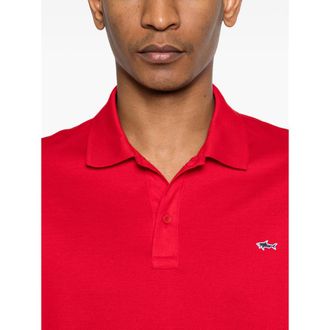 Paul & Shark Embroidered Cotton Polo Shirt - Red