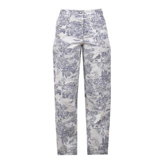 8pm Straight Trousers, female, Multicolor, Size: 2XS Pantalone Dublino con stampa Toile de Jouy