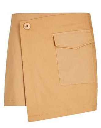 8 by YOOX COTTON WRAP MINI SKIRT