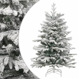 vidaXL Vidaxl - Rbol De Navidad Artificial Con Bisagras Y Nieve Flocada 210 Cm