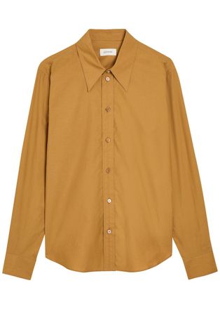 Christophe Lemaire Cotton and Silk-blend Shirt - Light Brown - 34 (UK6 / XS)
