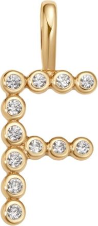 Made by Mary CZ Poppy Charm in Gold Vermeil Initial F at Nordstrom